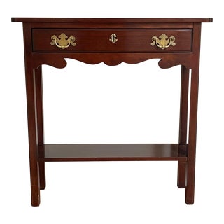 1960s Stickley Petite Mahogany Console With Lower Shelf For Sale