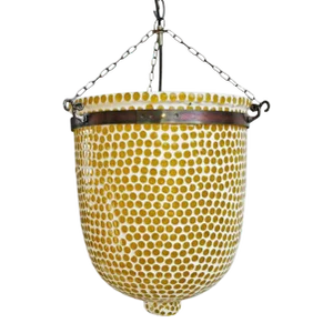 Yellow Mosaic Bucket Pendant Light Medium