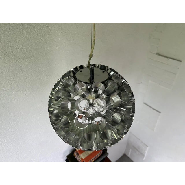 Space Age Aluminum Pendant Light, 1970s For Sale - Image 10 of 11