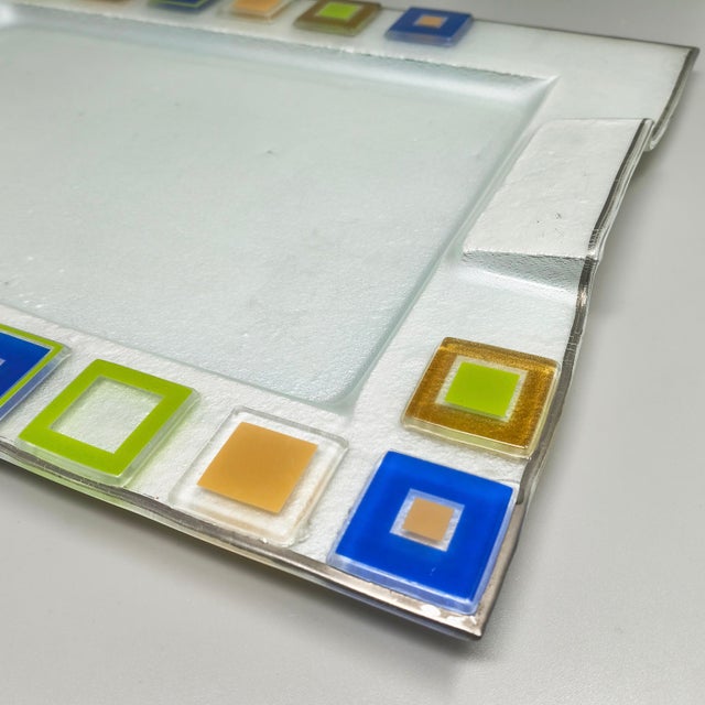 Vintage Italian Astonishing Tray in Murano Glass by Albatros, 1970s For Sale - Image 9 of 10