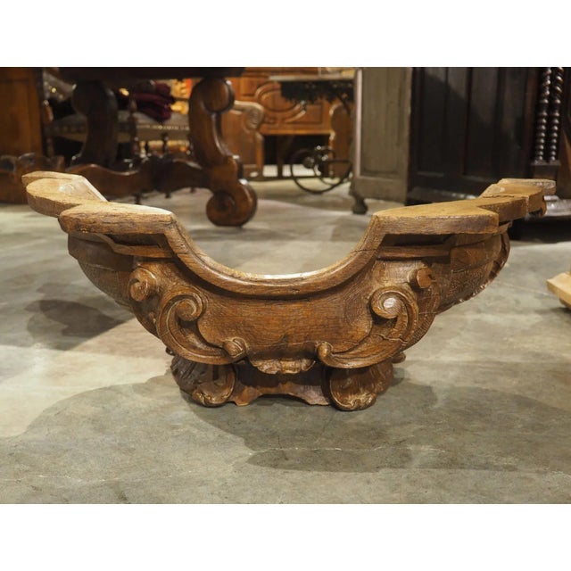 Brown A Beautifully Carved Circa 1750 Oak Boiserie Element From France For Sale - Image 8 of 18