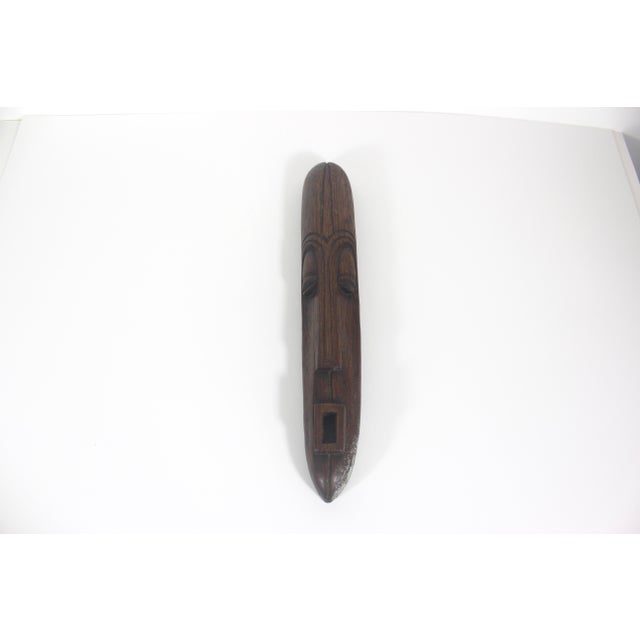 Mid Century Carved Wood Face Mask Signed by Artist For Sale - Image 17 of 17
