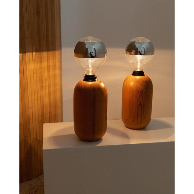 Large Mid-Century Wood Table Lamps from Domus, 1960s, Set of 2 For Sale - Image 3 of 11
