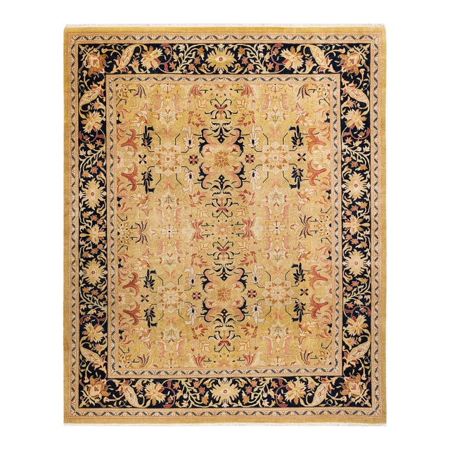 Mogul, One-of-a-Kind Hand-Knotted Area Rug - Green, 8' 1" x 10' 2" For Sale