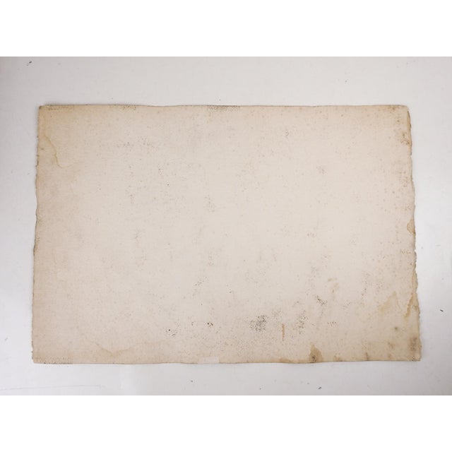 Mid 20th Century Misty Morning Harbor Boats Watercolor Painting For Sale - Image 4 of 4