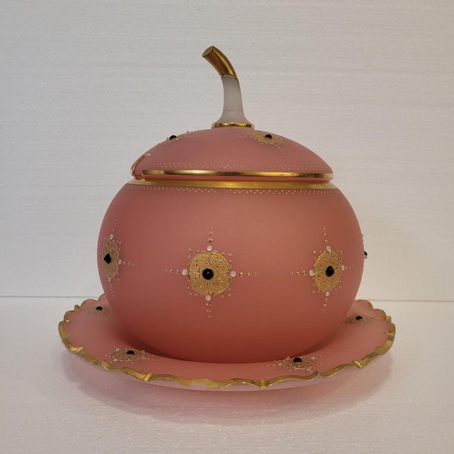 Napoleon III Pumpkin-Shaped Pink Opaline Glass Punch Bowl from Baccarat, France, 1890s For Sale - Image 17 of 18