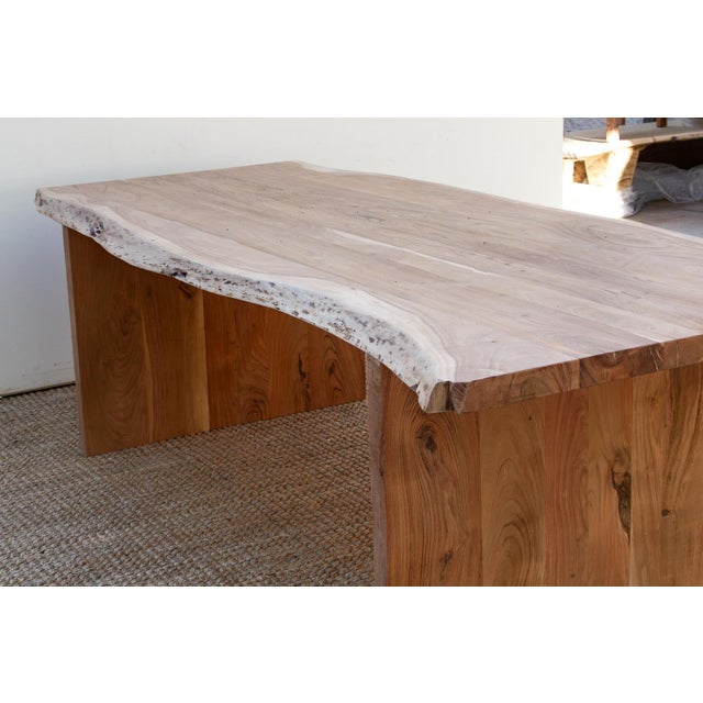 Tan Shoreline 96" Live Edge Acacia Dining Table For Sale - Image 8 of 10