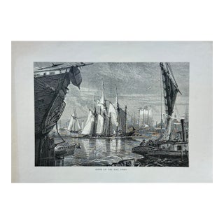 East River, New York City, Original Print, 1874 For Sale