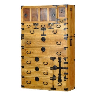 Antique Japanese Tansu Chest of Drawers, 1880 For Sale