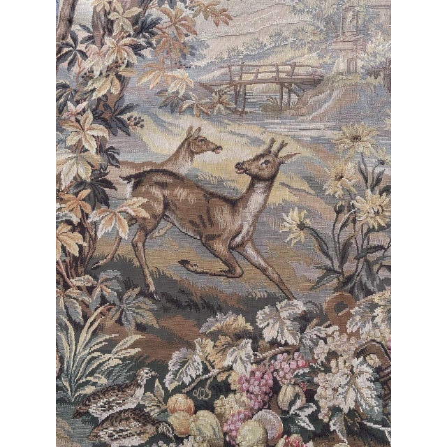Vintage French Aubusson Style Jacquard Tapestry, 1970s For Sale - Image 16 of 18