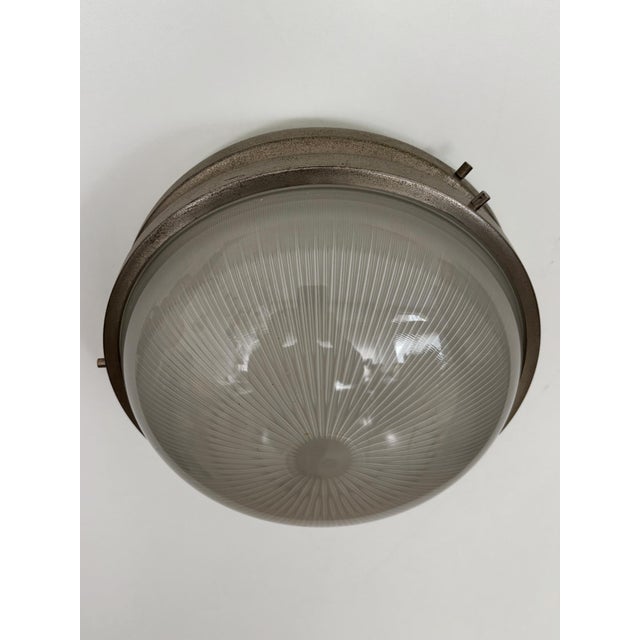 Artemide Mid-Century Italian Sigma Lamp in Glass and Metal by Sergio Mazza for Artemide, 1960s For Sale - Image 4 of 9
