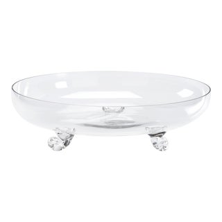 Wildwood Clear Glass Footed Bowl For Sale