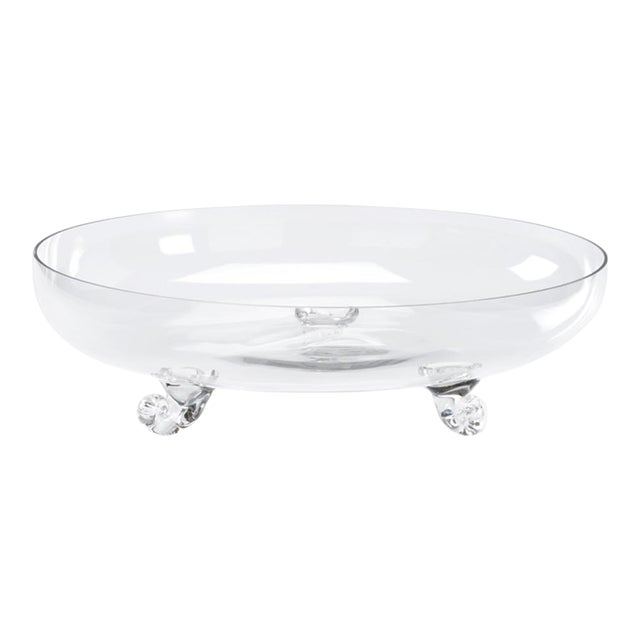 Wildwood Clear Glass Footed Bowl For Sale