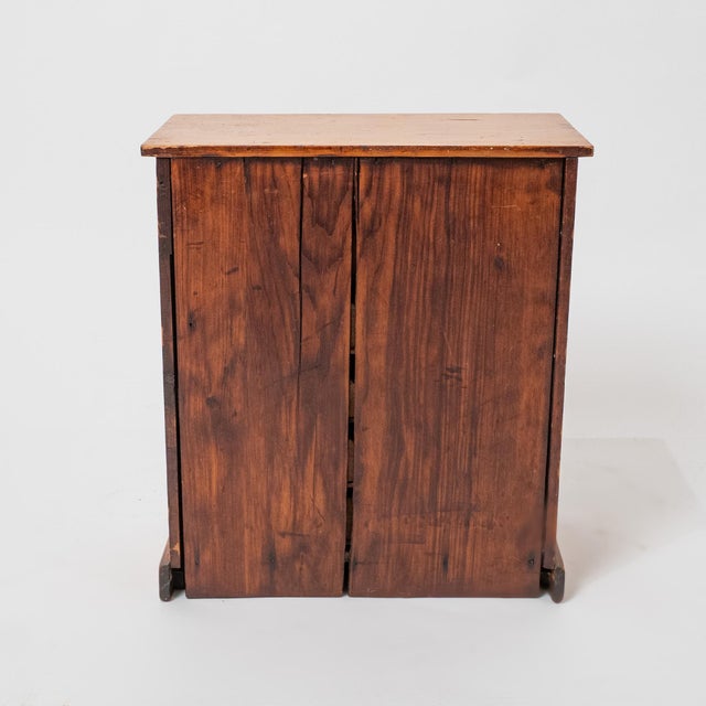 Brown Mid-19th Century American Cherry Spice Chest With Hand-Cut Dovetail Drawers For Sale - Image 8 of 12