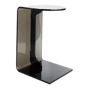 Iconic Design's Custom Smoked Acrylic Side Drinks Table, Many Available