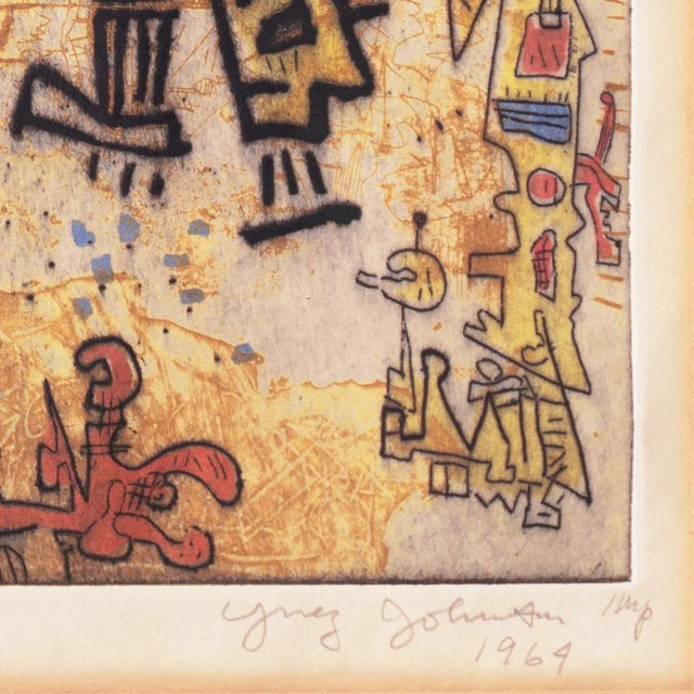 'Tribal Coast' by Ynez Johnston, 1964; New York, Museum of Modern Art, Guggenheim, Woman Artist, For Sale - Image 4 of 13