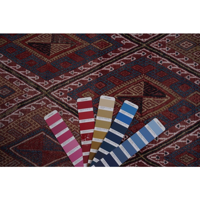 Turkish Jajim Kilim Rug 5'3'' X 7'9'' For Sale - Image 11 of 11
