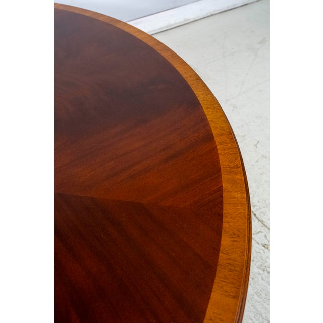 Maitland Smith Round Dolphin Base Mahogany Dining Room Center Table For Sale - Image 12 of 13