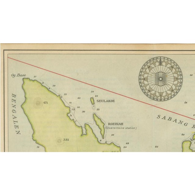 Map of Sumatra, Indonesia, 1910s For Sale - Image 6 of 9