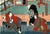Ichiyôsai Yoshitaki, Osakae, 1860s, Woodcut Print For Sale