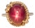 12Ct Star Ruby Ring With Earth-Mined Diamond Accents in Solid 14k Gold, 13x11mm, Size 6.75 For Sale