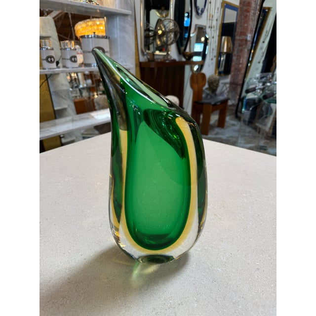 1950s Sommerso Murano Glass “Valva” Vase by Flavio Poli for Seguso, Italy, 1950s For Sale - Image 5 of 6