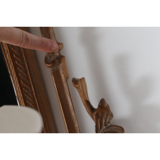 Vintage Italian Hand-Carved Giltwood Mirror by La Barge, Mid-20th Century For Sale - Image 15 of 17
