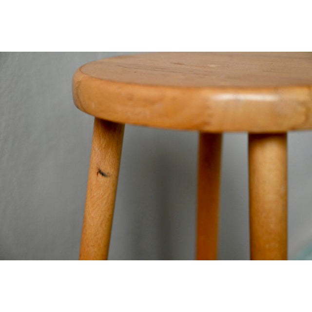 Wood Alpine Style Chalet Stool in Wood For Sale - Image 7 of 9