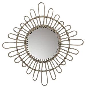 Wicker Mirror, 1950s