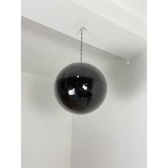 Large Black Sphere Disco Ball, 1980s For Sale - Image 3 of 7