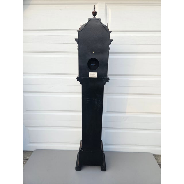 Chinoiserie 1990s Ethan Allen Chinoiserie Grandmother Floor Clock Asian Inspired Paint Decorated For Sale - Image 3 of 12