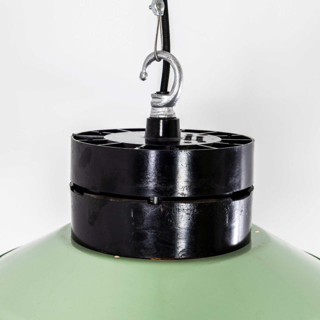 Black Industrial Bakelite Top Pendant Lamp, 1950s For Sale - Image 8 of 12