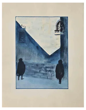 Hermann Paul, Château, Watercolor, Early 20th Century