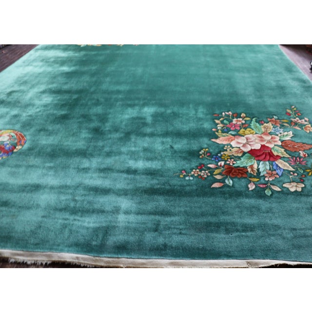 Art Deco Early 20th Century Chinese Rug For Sale - Image 3 of 11