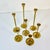 Mid Century Hollywood Regency Gustavian Swedish Graduating Brass Candle Holders - Set of 7 For Sale - Image 6 of 10