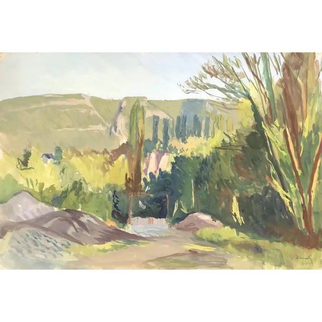 Isaac Charles Goetz, Le Saève, 1939, Gouache on Paper For Sale