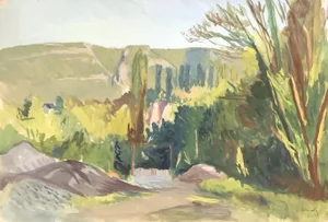 Isaac Charles Goetz, Le Saève, 1939, Gouache on Paper