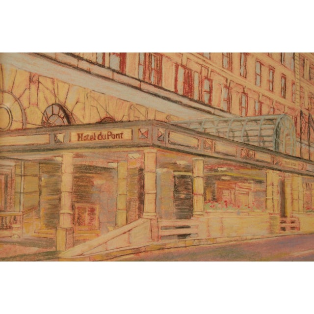 1990s Mary Montague Sikes Hotel Du Pont Custom Framed Giclee Art Print For Sale - Image 5 of 12