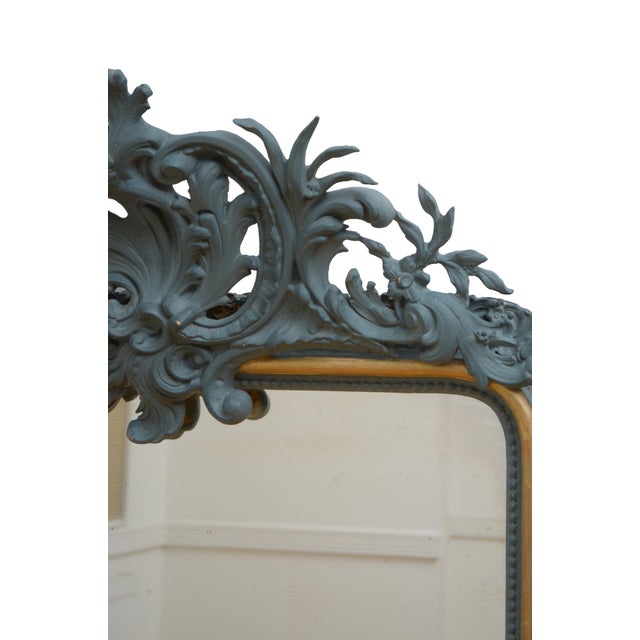 Empire French Giltwood and Painted Pier Mirror, 1860 For Sale - Image 14 of 16