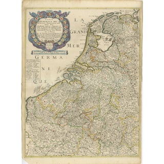 Early Map of the Seventeen Provinces, 1640 For Sale