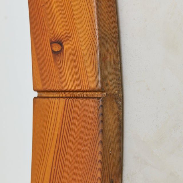 Swedish Oval Pine Wall Mirror by Glas Mäster Markaryd, 1960s For Sale - Image 10 of 18