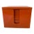 Vintage Japanese Orange Lacquerware Coaster Set - 6 pcs with Box For Sale