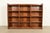 A beautiful Mission or Arts & Crafts solid oak triple bookcase By L. & J.G. Stickley USA, 1998 Measures: 76.25"W x 12"D x...