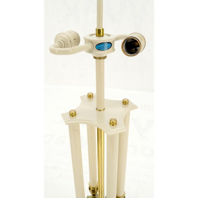 Like NEW Pair of Fine Stifel Brass Table Lamps Mid Century Modern MINT! For Sale - Image 6 of 12