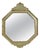 Antique Italian Octagonal Wall Mirror in Green Wood with Golden Profiles, 1700s For Sale