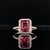 Diamond Tourmaline Rubellite Ring 6.5 18k Gold 3.11 TCW Certified For Sale - Image 11 of 13