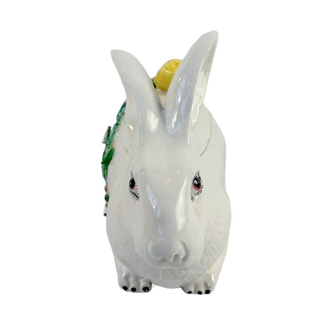 Mid 20th Century Italian Majolica Rabbit Tureen For Sale In Houston - Image 6 of 10