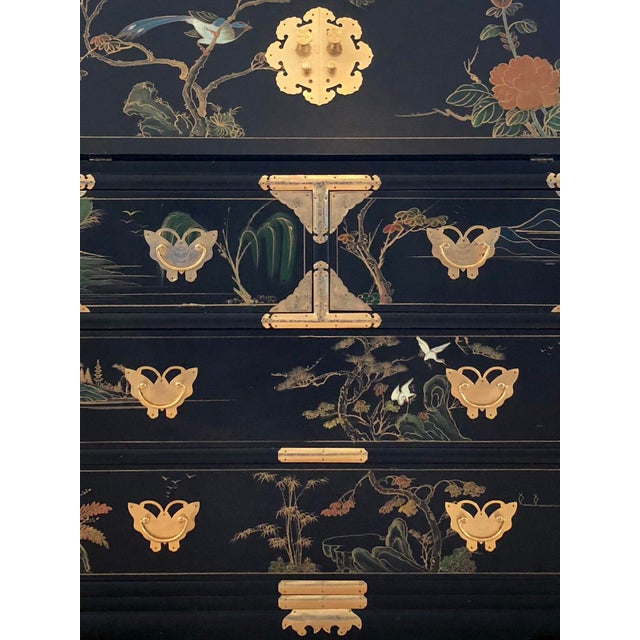 Chinoiserie Secretary Desk With Brass Butterfly Detail /Hardware Chairish