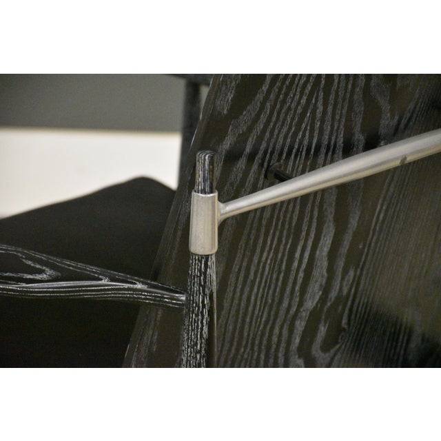 1950s Danish Modern Ebonized Black Cerused Lounge Chair For Sale - Image 9 of 12