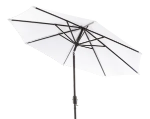 Resistant 9 Ft Auto Tilt Crank Umbrella in White